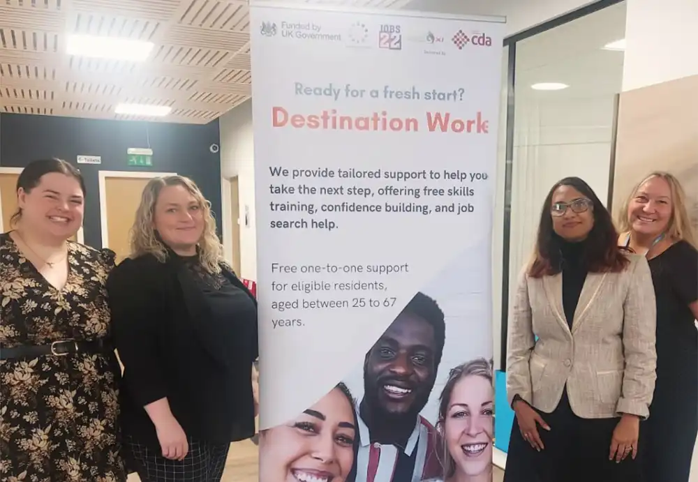 Destination work team in the Warwickshire Skills Hub program